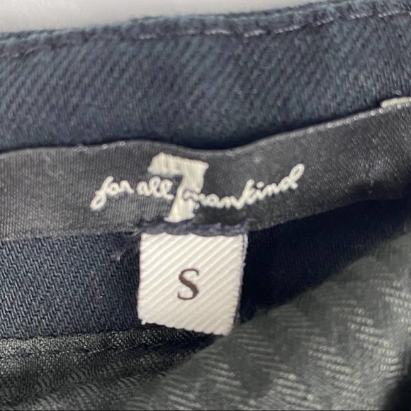 7 FOR ALL MANKIND Black Denim Strapless Mini Dress, Size Small - Picture 3 of 9